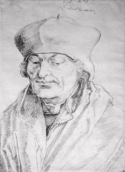 Porträt von Desiderius Erasmus (1469-1536), 1520 von Albrecht Dürer